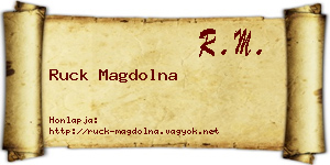 Ruck Magdolna névjegykártya