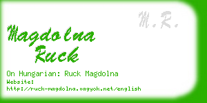 magdolna ruck business card